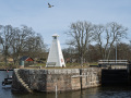 Inloppet till Sjötorp, där Göta kanal börjar